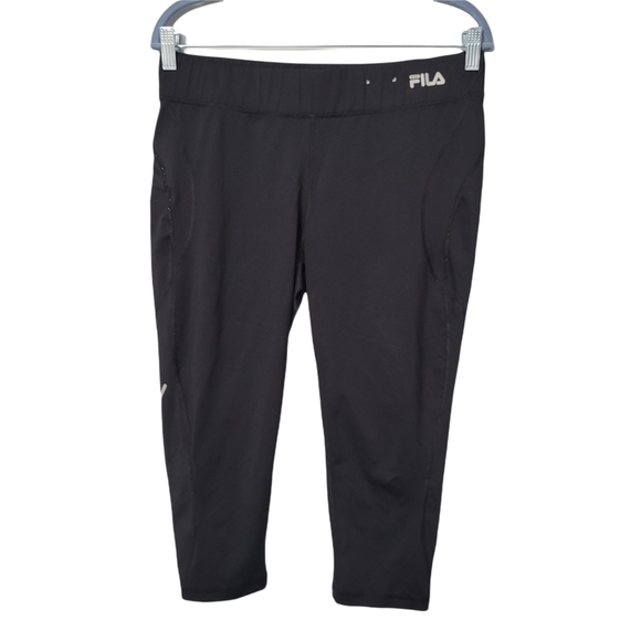 FILA Sport Black Athletic Running Cropped Leggings - Picture 1 of 10
